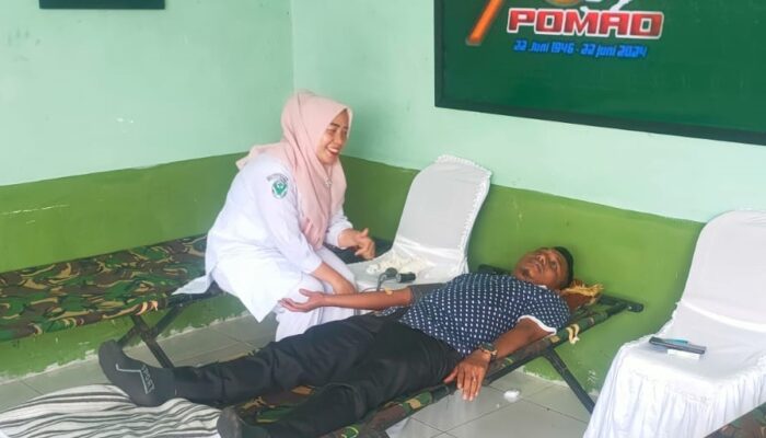 HUT Ke-78 Pomad, Ketua PWI Agara Sumbang Darah