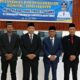 Pj. Bupati Aceh Timur, Ir. Mahyuddin M.Si, berfoto dengan lima pejabat eselon II usai pelantikan dan pengambilan sumpah/janji jabatan di Aula Diklat BKPSDM Aceh Timur di Idi, Senin (3/6). Waspada/H. Muhammad Ishak