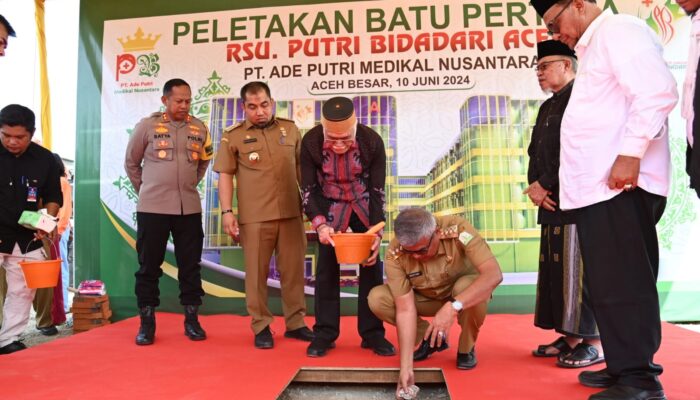 Pj Gubernur Lakukan Peletakan Batu Pertama RSU Putri Bidadari Aceh