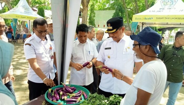 Warga Lhokseumawe Serbu Pasar Tani Di Desa Mon Geudong