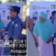 Kapolres AKBP Suprihatiyanto diikuti Sekda Ahmad Rivai dan pejabat lainnya menyerahkan paket sembako murah kepada masyarakat yang menerima kupon pembeli pertama, Selasa (25/6). WASPADA/Dinas Pangan