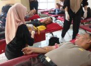 Jelang HUT Ke-78 Bhayangkara, Polres Langkat Gelar Donor Darah 