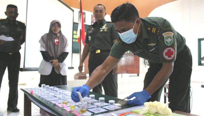 Dandim 0110/Abdya Cek Urine Dadakan Personel