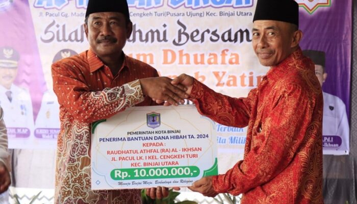 Wali Kota Binjai Bantu Raudhatul Athfal Al-Ikhsan