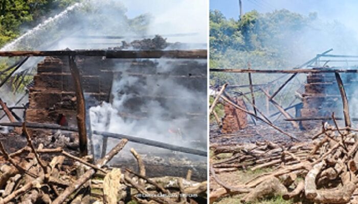 Dapur Batu Bata Di Data Gaseu Terbakar