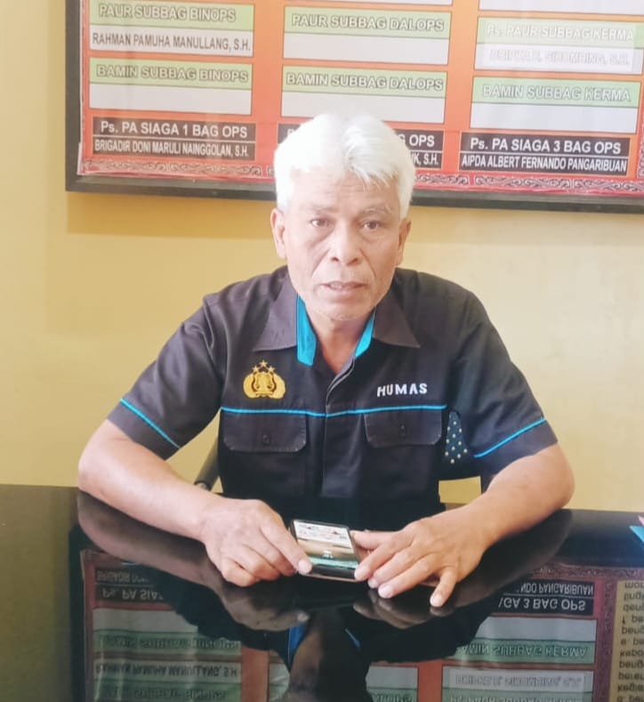 Kasi Humas Polres Taput, Aibtu Walfon Baringbing. Waspada/Hotbin Purba