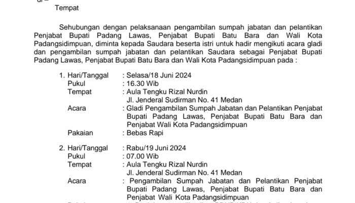 Pj Bupati Batubara Dijadwalkan Dilantik Besok, APBD Defisit Dan Utang Terselesaikankah?