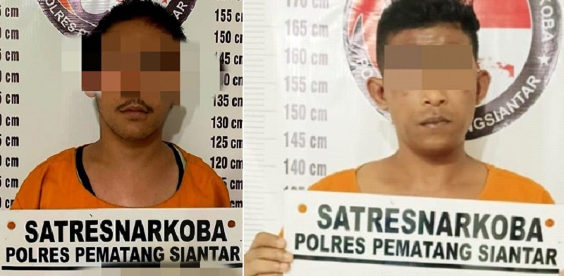 Terduga pemilik 175 paket ganja, pria MRF dan WP pemilik sabu 1,47 gram.(Waspada-Ist).
