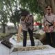 Polres Langkat beserta jajaran melaksanakan upacara ziarah di Taman Makam Pahlawan Pangkalanbrandan, Senin (24/6/2024). Waspada/ist