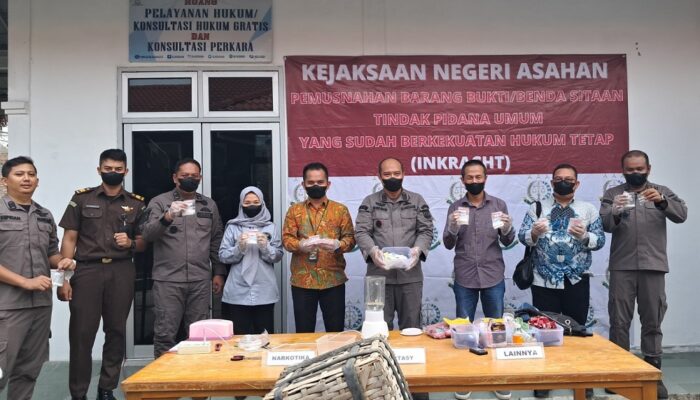 Kejari Asahan Musnahkan 303 Gram Sabu, Satu Orang Dihukum Mati