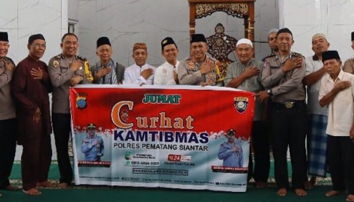 Kapolres P.Siantar Curhat Kamtibmas Di Masjid
