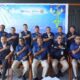 Ketua PWI Lhokseumawe Sayuti Achmad, Ketua PWA Maimun Asnawi, Ketua IJTI Lhokseumawe Armia Jamil dan lainnya foto bersama dengan pejabat PT. PIM dalam acara halal bihalal bersama media di pabrik PT. PIM, Krueng Geukuh Kab. Aceh Utara, Selasa (4/6). Waspada / Zainuddin. Abdullah