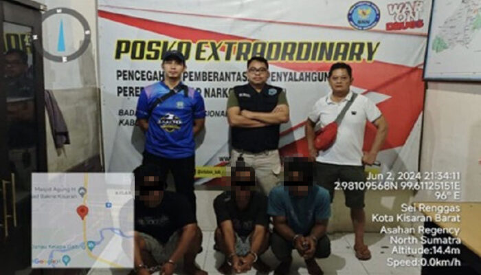 BNN Asahan Amankan 3 Pengguna Sabu