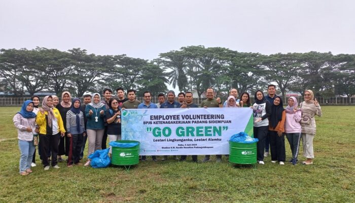 Peringati HLH Sedunia, BPJS Ketenagakerjaan Padangsidimpuan Aksi Peduli Lingkungan