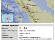 Gempa Bumi M 3,8 Guncang Kabupaten Samosir
