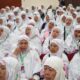 JAMAAH calon haji asal Kabupaten Simalungun setibanya di Asrama Haji Medan. Waspada/Anum Saskia