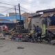 Rumah merangkap warung kopi di Kabanjahe, Karo terbakar menewaskan empat orang, Kamis (27/6) dini hari. Waspada/Ist