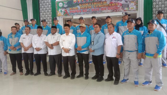 Pj Bupati Syakir Lepas Atlet Popda Aceh Tenggara
