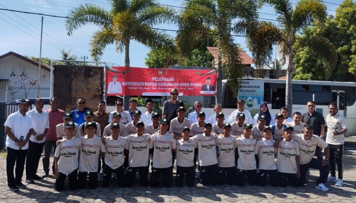 22 Atlet Sepakbola Aceh Besar Dilepaskan Menuju Popda XVII
