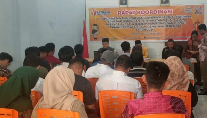 Bawaslu Tapsel Tindaklanjuti 4 Laporan Pelanggaran Dukungan Perseorangan