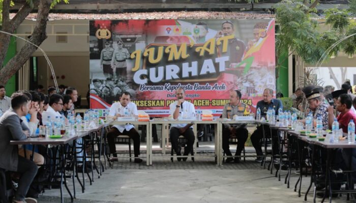 Hadiri Jumat Curhat Polresta, Pj Wali Kota Ajak Warga Sukseskan PON XXI