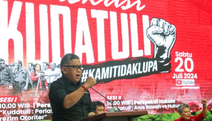 Peringatan 28 Tahun Kudatuli, Hasto: Belajar Dari Mega Berjuang Di Jalan Demokrasi