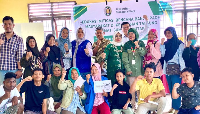 LPPM USU Edukasi Mitigasi Bencana Banjir Pada Masyarakat Kelurahan Tanjung Selamat
