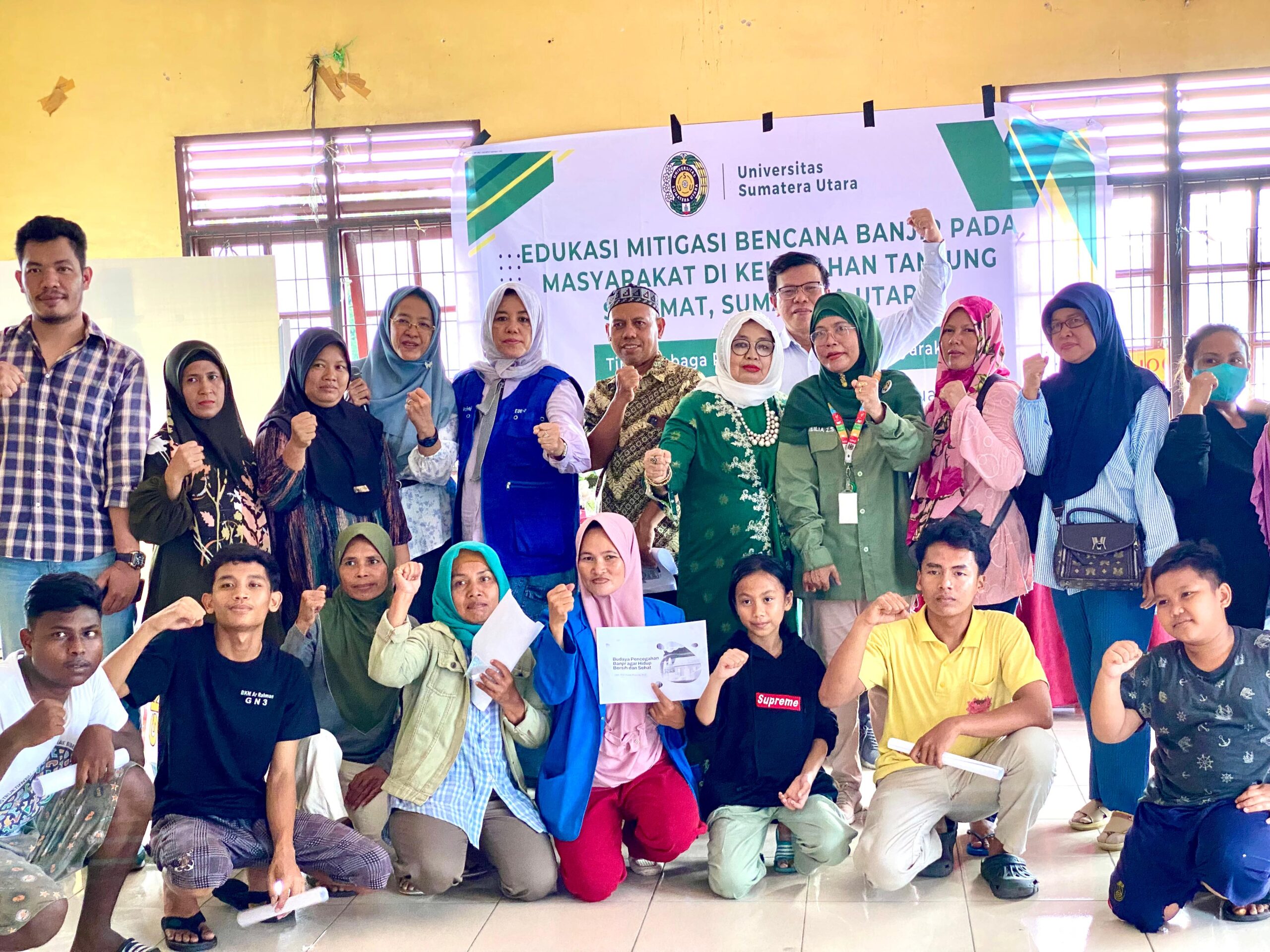 LPPM USU Edukasi Mitigasi Bencana Banjir Pada Masyarakat Kelurahan Tanjung Selamat
