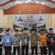 WALI Kota Binjai Amir Hamzah, Kakan Kemenag Binjai Saparuddin, Kabag TU Kanwil Kemenag Sumut, Drs. H. Muhammad Yunus MA, Kabid PHU Kanwil Kemenagsu yang juga Sekretaris PPIH Debarkasi Medan Dr.Zulfan Efendi serta undangan lainnya foto bersama. Waspada/Anum Saskia