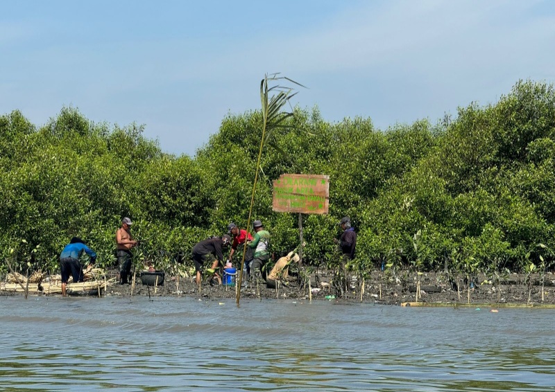 Jelang Kegiatan Reboisasi, HNSI Kota Medan Bersihkan Lokasi Pantai Bagandeli