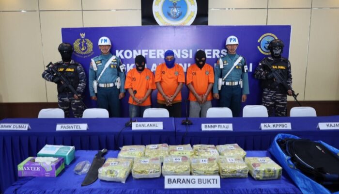 Gagalkan Penyelundupan 11 Kg Sabu, Danlantamal I Apresiasi Tim F1QR Lanal Dumai