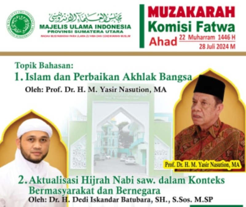 MUI Sumut Akan Gelar Muzakarah Bahas Masalah Keummatan Terkini