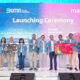Dari kiri ke kanan: Vira Widiyasari - Country Manager Visa Indonesia, Yurra Djalins - Deputi Kepala Perwakilan Bank Indonesia Prov. Sumatera Utara, Aquarius Rudianto - Direktur Jaringan dan Retail Banking PT Bank Mandiri Persero Tbk, Yovvi Sukandar - Deputi Direktur Pengawasan Perilaku PUJK, Edukasi dan Perlindungan Konsumen, M. Ashidiq Iswara - Regional CEO 1 / Sumatera 1, Wibawa Prasetyawan - Director PT Master Card Indonesia, Marlo Budiman - President Direktur Lippo Malls Indonesia, dan jajaran Senior Vice President Bank Mandiri.