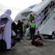 Jamaah haji kloter 04 baru tiba di Bandara Sultan Iskandar Muda (SIM) Blang Bintang, Aceh Besar, Sabtu (13/07/24) sore.(Waspada/Ist)