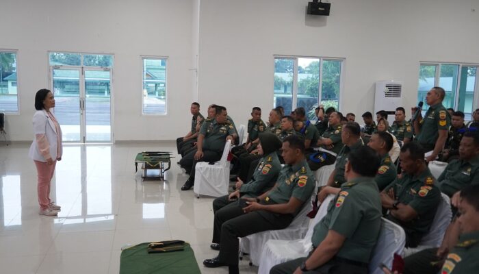 Prajurit Dan PNS Korem 022/PT Ikuti Penyuluhan Tentang Serangan Jantung