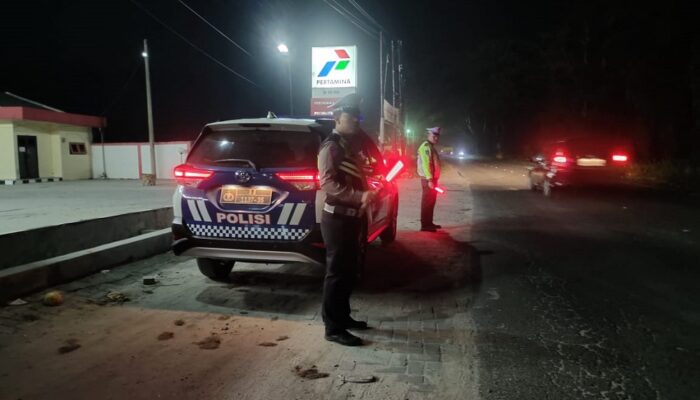 Sat Lantas Polres Simalungun Gelar Blue Light Patrol Antisipasi Kejahatan Jalanan