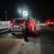 Personel Sat Lantas Pokres Simalungin saat menggelar BLP di jalan Asahan, Minggu (7/7) malam.(Waspada/ist)
