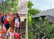 Dinsos Aceh Besar Salurkan Bantuan Masa Panik Korban Angin Kencang