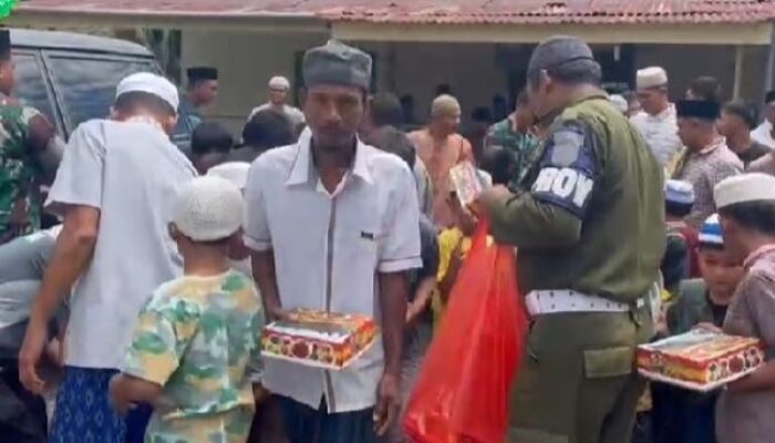 Koramil 08/Barumun Gelar Jumat Berkah Ke-40 Di Desa Pagaran Silindung