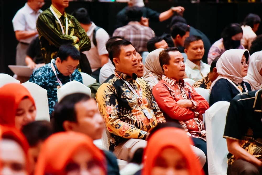 Pj Bupati Batubara H. Heri Wahyudi Marpaung S.STP, M.AP pada pembukaan Rakernas ke-16 Apkasi di Jakarta Convention Center (JCC) Senayan, Jakarta Pusat. Waspada/Ist