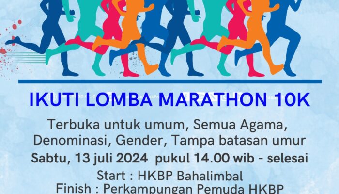 Terbuka Umum Dan Gratis Pendaftaran, Panitia Jetun Games V HKBP Gelar Marathon 10K