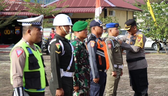 Polres Tapteng Apel Gelar Pasukan Operasi Patuh Toba 2024