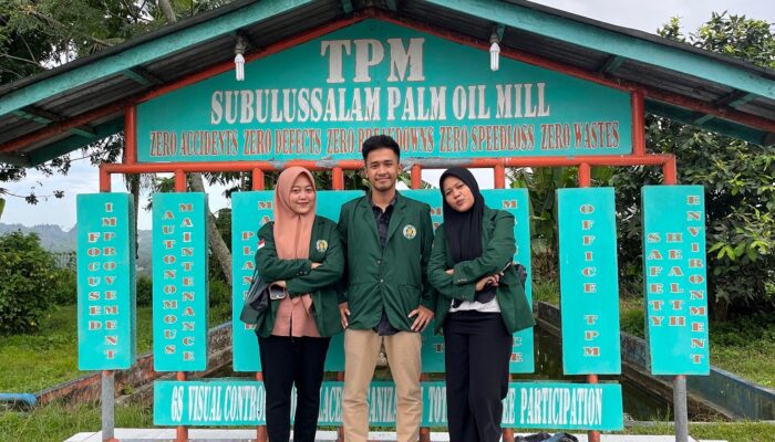 Tiga Mahasiswa Teknik Industri USU Kerja Praktik Di PT GSS Kota Subulussalam