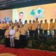 Ketua DPD Partai Golkar Sumut Musa Rajekshah, bersama Wali Kota Medan Boby Nasution (Bacalon Gubsu), dan Bupati Asahan Surya (Bacalon Wagub), foto bersama saat Bimbingan Teknis Anggota DPRD dan Calon Anggota DPRD Terpilih Fraksi Golkar se-Sumut, di Medan. Waspada/Ist