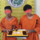 Dua bandit narkotika antarprovinsi dan barang bukti, diamankan di Mapolres Padangsidimpuan. (Waspada/Ist)