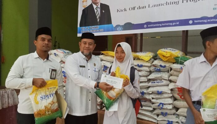 Kantor Kemenag Aceh Tamiang Santuni 500 Anak Yatim