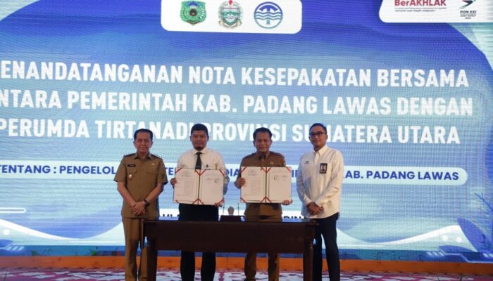 Pemkab Palas Tandatangani MoU Dengan Perumda Tirtanadi