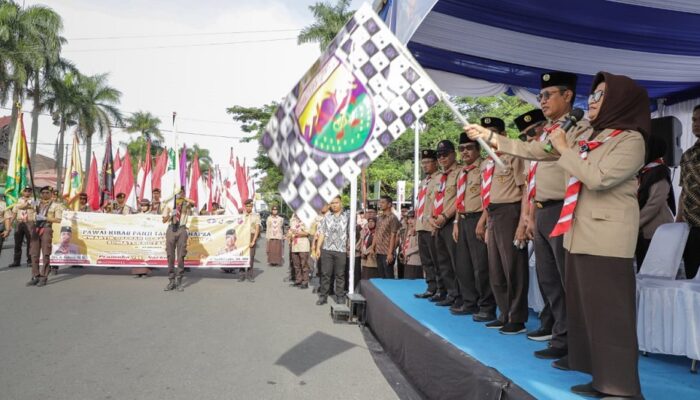 Wali Kota P.Siantar Lepas Pawai Kirab Panji Tangkal Napza