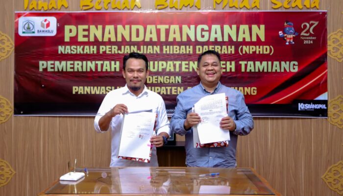 Panwaslih Aceh Tamiang Terima Anggaran Hibah Rp6,7 Miliar
