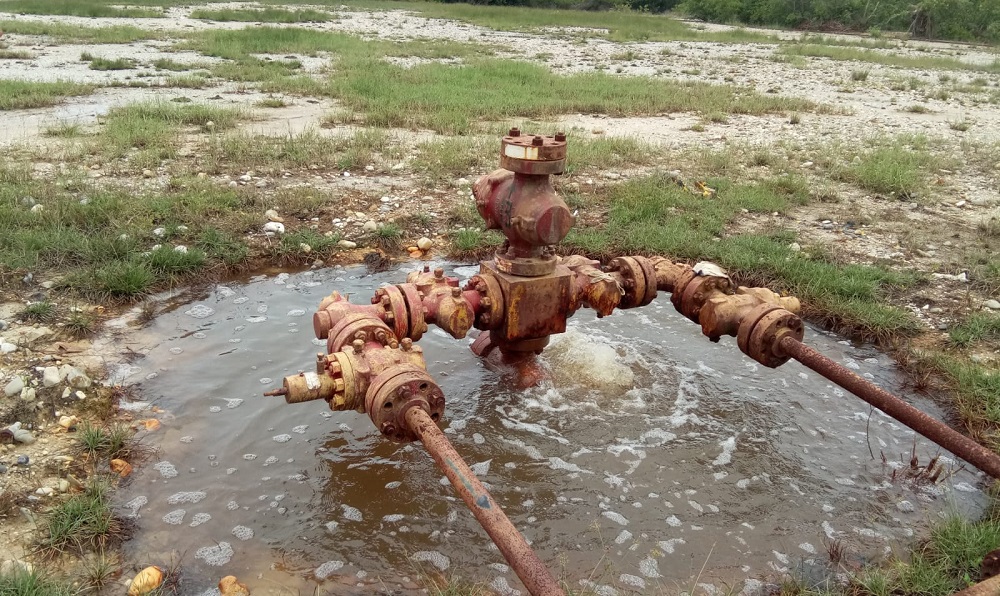SALAH satu lokasi sumur minyak milik Pertamina EP Aset I Pangkalansusu Field. Waspada/Asrirrais